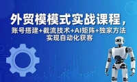 ��18367�ڣ���ó��ģʽʵս�γ�-����5�£��˺Ŵ+��������+AI����+���ҷ���ʵ���Զ������